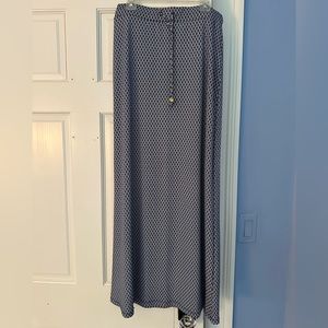 Michael Kors Blue & White Maxi Skirt S